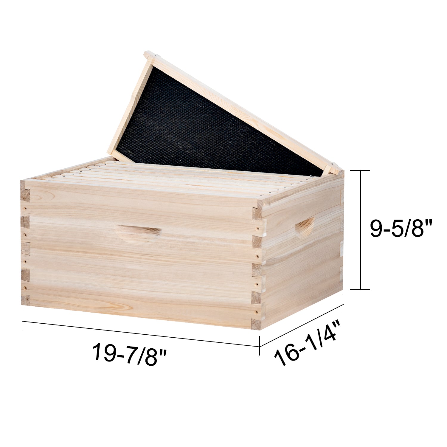 BeeCastle Unwax 10 Frame 4 Layer Cedar Wood Beehive Kit