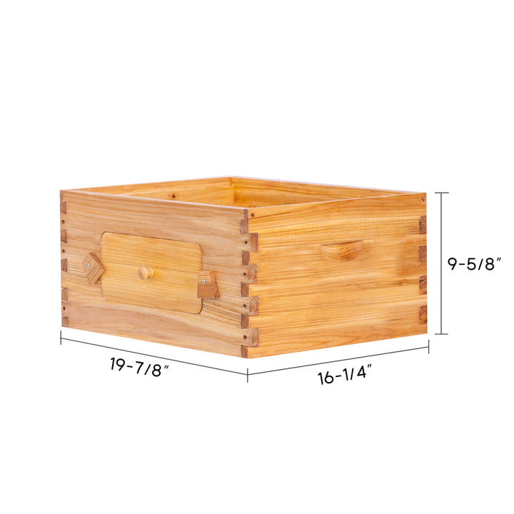 Bee Window Box Wax-Dipped 10 Frame Deep Brood Bee Box with Removable Window ...