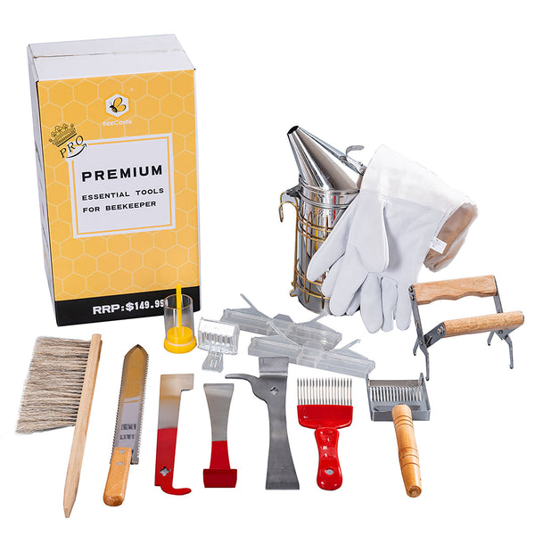 Beekeeping Supplies 14 Pcs Beekeeping Starter Kit The PRO Edition