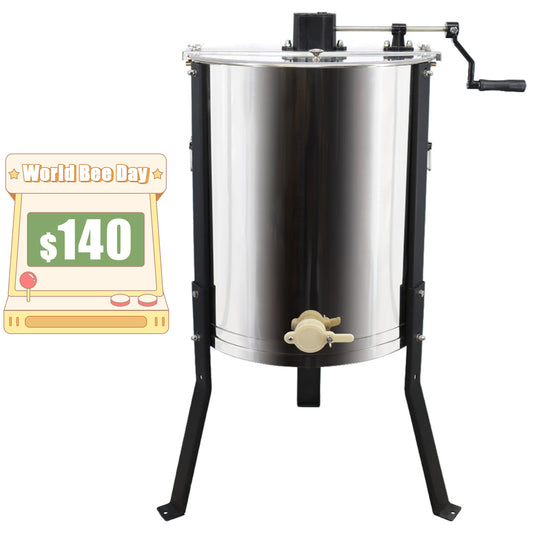 Unlock the Sweet Symphony of BeeCastle's Unassembled 2 Frame Manual Honey Extractor Machine.Crafted by Hand, Powered by Precision! Elevate Your Honey Harvesting Journey with Adjustable Height Stands for a Beekeeping Experience Beyond Compare!