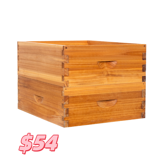 BeeCastle Hives Unleash Beekeeping Brilliance with Our Wax Coated 2 pack 10 Frame Super Box Hive Body,Frameless, Logo Free Excellence! 🌟 Elevate Your Hive Experience Today!