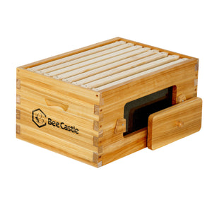 BeeCastle Hives 8 Frame Deep Wax Dipped Box With Acrylic Window Brood Box Include Wooden Frame And Beeswax Plastic Foundation