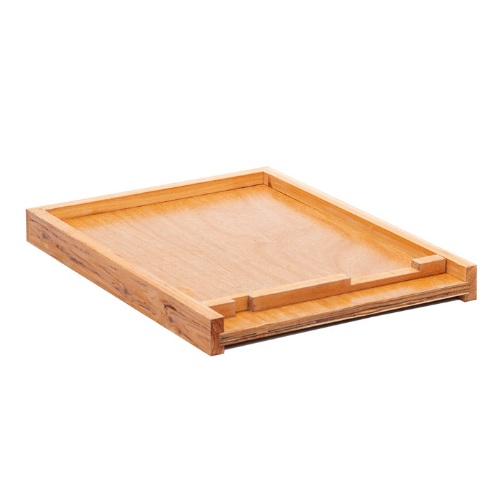 Bottom board: The bottom board serves as the foundation for the entire hive, providing a stable base.