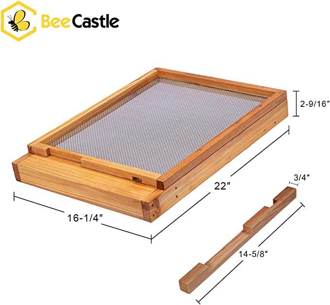 Bee Bottom Ventilated 2 pack 10 Frame Beehive Screened Bottom Board with wax ...